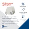 Lithonia Lighting Basics Low Profile Emergency Light, LED Emergency Lights for Business, Ceiling or Wall mount, White Thermoplastic, 120/277V Dual Voltage (EU2L M12)