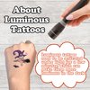 Partywind Glow Halloween Party Decorations, Luminous Halloween Kids Temporary Tattoos Stickers for Party Supplies, Halloween Treats Goodie Bags Stuffers, Games for Children (12 Sheets)