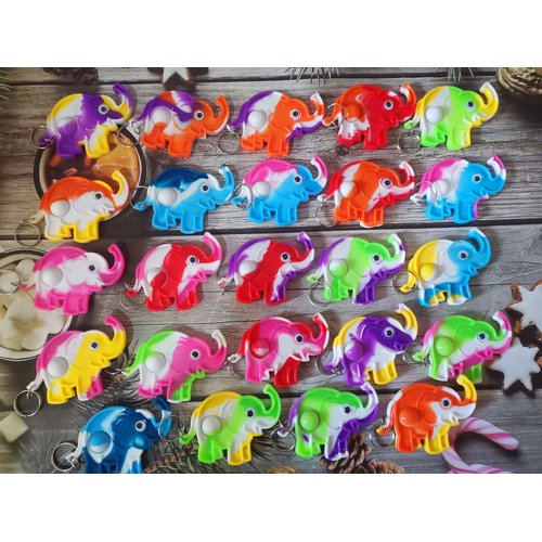 24 Packs Funny Present Unique Mini Elephant Assorted fidgets Bubble Toys for Kids Children Classroom Students Gifts from Teacher,Birthday Party Favors
