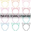 COCIDE 12 Pcs Cat Ears Headbands Plastic Taylor Party Decorations Headbands for Girls Gabby Dollhouse Party Favors Birthday Supplies for Women Halloween Hair Accessories Hair Hoops Costume