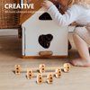 Gadpiparty 60pcs DIY Wooden Building Blocks Toy Different Sized DIY Craft Wooden Splicing Blocks Playthings Stacking Blocks Toys