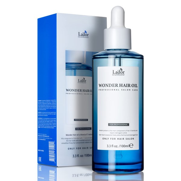 LA'DOR Wonder Hair Oil Anti Frizz Leave-In Lightweight Protein Coditioner - Squalane Argan Avocado Oil for Dry Static Damaged Bleached Hair Defrizz Heat Protectant Treatment 3.3 Fl Oz LADOR Korean
