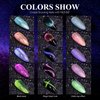 MIZHSE 9D Cat Eye Gel Nail Polish, Magnetic Cat Eye Gel Polish Set, 10ml*6 with 2 Magnets, Classic Colors Chameleon Magic Galaxy Effect Soak off Nail Art - Sparkle Stunning Gel Polish Gift for Women