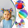Rainbow Hair Bow Clips Gay Pride Day Cute Candy Bows Ribbon Hair-bow Hairclips Cheer Hair Headband for Party Beach Back to School Festival Hair Accessories 3PCS