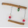 Bird Swing Parakeet Perch Bird Natural Wood Stand Parrot Cage Hanging Bite Resistance Toys Top Wooden Branches Standing Toys Cage for Small Medium Parrots Budgie Lovebirds