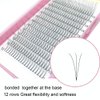 Premade Fans Eyelash Extensions 3D-D-0.10-10 Short Stem Premade Volume Eyelash Extensions 9 to 20 mm Pre made Lash Fans 3D 5D 7D Volume Lash Extensions .07 .10 C D Curl(3D-D-0.10,10mm)
