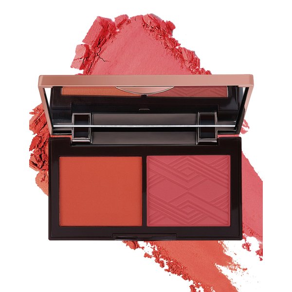 Face Matte Blush Powder Palette-2Colors Buildable Facial Cheek Blusher Pressed Powder Light Luxury Blush Contour Palette for Face,Longlasting Makeup Palette,Valentine's Day Gift Set for Women Girl-03