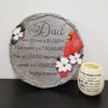 INSPIAMZUE Dad Memorial Stone, Cardinal Memorial Garden Stone Sympathy Gift for Loss of Dad, in Memory of Dad in Heaven| Remembrance of Beloved Father Bereavement Keepsake Gift TNS1