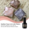 Dan's Nails Rubber Base Gel Coat Set | Soak off UV/LED Lamp For Nail Manicure Professional (Mocha Flakes)