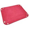 Onwon 2 Pieces Dice Holder Dice Rolling Tray Double Sided PU Leather and Velvet Folding Tray Dice Pad for Dice Gaming and Other Table Games (Blue & Red)