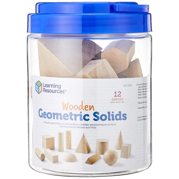 Learning Resources LER0120 Hardwood Geometric Solids 12-Pk