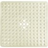 Yimobra Shower Stall Mat Non Slip, 21x21 Inch, Soft Square Bath Mat for Shower with Suction Cups and Drain Holes, Stall Floor Mats for Bathroom, Machine Washable, Bathroom Accessories, Beige