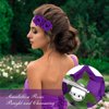 24 Pcs Flower Hair Clip Flower Hairpin Rose Brooch Floral Clips 2.8" Rose Flowers Hair Clips Hair Flowers Headpieces Hair Accessories for Woman Bridal Bridesmaid Wedding Party(Purple)