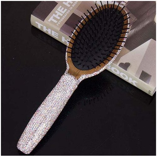Bestbling Bling Smooth and Detangle Hair Brush for Women, Girl, Wet/Dry Hair Massaging (Silver01)