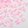 COOSLIM Pink Bow-Knot Nail Stud Rhinestones Crystal, 3D Bows Nail Charm Pink Bowknot Nail Charm Set for Acrylic Nails Design DIY Decoration Nail Art Rhinestones 13