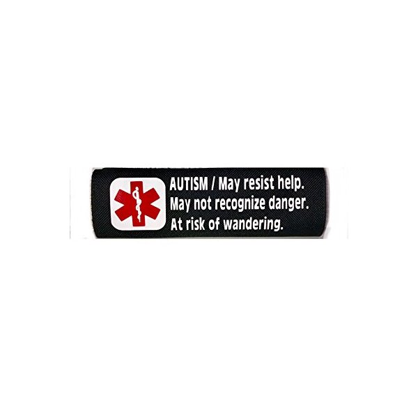 Autism Medical Alert Seat Belt Infant Toddler Car Seat Harness Cover (Black)