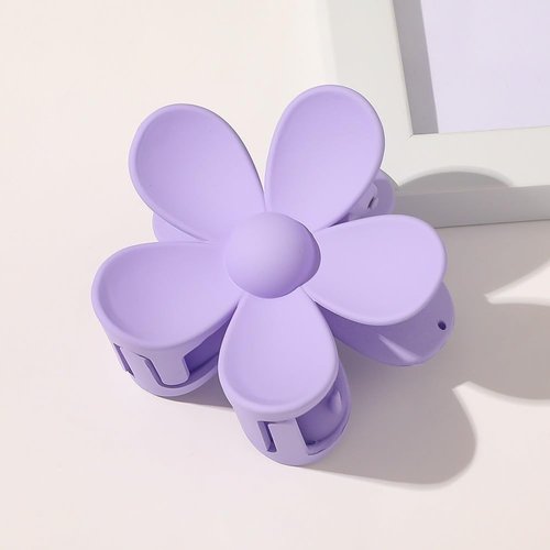 Purple Hair Claw Clips Flower Shaped Plastic Jaw Clips Anti-scratch Smell-less Useful Hold Tightly Purple Clips and Barrettes Hair Clips, Clips and Barrettes, Purple Hair Clips