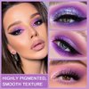 Purple Pink Lavender Glitter Shimmer Eye Shadow Makeup Palette ,9 Colors Highly Pigmented Waterproof Violet Mauve Dark Purple Silver Pearl White Glitter Shimmer Sparkling Party Eyeshadow (9-purple)