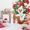 HADCKJA Christmas Balloons Christmas Party Supplies Christmas Red Reindeer White Santa Claus Green Latex Balloon for Christmas Party Decor Christmas Theme Birthday party Decorations 12Pcs