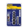 IRWIN Tools IMPACT Performance Series BOLT GRIP Deep Well Bolt Extractors, 3/8-inch Square Drive, 6-Piece Set with 1/4-inch Hex Drive to 3/8-inch Square Socket Adapter (1859143)