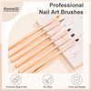 6Pcs Nail Art Brush Set - Nail Design Tool Including Nail Liner Brush, Ombre Brush, Nail Gel Polish Painting Brush Drawing Pen for Home Use and Professional Nail Salon