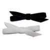 EmilyRose Couture Mini Velvet Ribbon Set of 2 (Alligator Clip, Black & White)