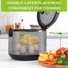 HULISEN Steamer Rack for Pots, 3" and 1-3/4" Tall Trivet for Instant Pot 6 Qt and 8 Qt, 18/8 Stainless Steel Steaming Rack Fit Pressure Cooker (7.5" Dia - 2Pcs)