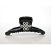 Generic Black filigree or celtic knot design hair claw clip for fine, thin hair (Pattern: Plain), 1 Count (Pack of 1)