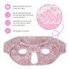 2PCS Ice Face Eye Mask, Cold Hot Gel Face Eye Mask,Face Mask Reusable Gel Bead Ice Mask with Soft Plush for Cooling Freezer Eye Mask for Puffy Eyes, Redness, Headaches, Stress