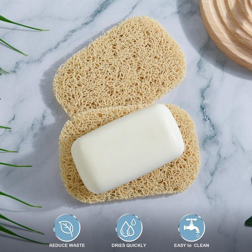 4pcs Soap Lifting Pad for Bar Soap,Beige Non-Slip Soap Saver Pads Self Draining Soap Bars Holder Pads for Kitchen Bathroom Travel Hotel Shower Cleaning Supplies