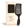 Detangling Wig Brush For Natural & Synthetic Wigs By Estee Wig Salon - Curved Hair Brush To Prevent Breakage - Vented Paddle Brush For Faster Blow Drying - Great For Wet Dry Curly Thick & Straight Hair