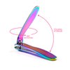 Rolabling Colorful Rainbow Nail Clippers Kit Fingernail Cutter and Toenail Cutter Glass Nail File Stainless Steel Nail Trimmer Nail Care Pedicure and Manicure Nail Tool Set 3Pcs