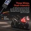 TRUE MODS 2pc 5" Red LED Motorcycle Turn Signal & Brake Tail Light Strip Kit [IP68 Waterproof] [Single Row] [50% Running Light] [100% Brake/Turn Signals] Flexible for Motorcycle Trailer ATV