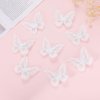 Paderison 8Pcs Butterfly Hair Clips for Teens Small Hair Clips Lace Hair Bows Embroidery Butterfly Hair Pins Wedding Hair Clips Hair Accessories for Women Y2K Fairy Hair Clips Barrettes(White)