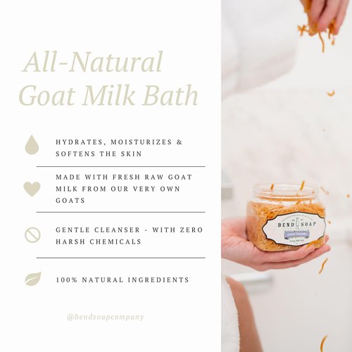Bend Soap Company Milk Bath, 100% Natural Ingredients, Gentle Cleanser, Hydrates Moisturize and Softens the Skin, Handcrafted Goat Milk Soap, Essential oil, 2 lbs - Oatmeal Honey