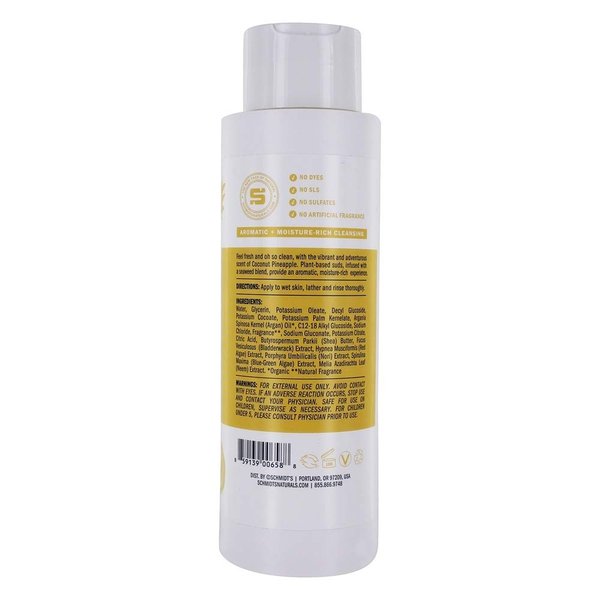 SCHMIDTS DEODORANT Coconut Pineapple Body Wash, 16 FZ