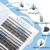 KevKev Lash Clusters 300Pcs Individual Lashes Manga Lashes 30D+40D+50D Eyelash Clusters Eyelash Extensions Cluster Lashes Thin Band & Soft (Manga 30+40+50D, D-8-16mix)