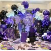 KALOR Teal Blue and Purple Balloons, 60 Pcs 12 Inch Blue Purple Confetti Latex Balloons for Mermaid Birthday Party Decorations