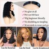 Wear and Go Glueless Wigs Human Hair Pre Plucked Pre Cut Curly Bob Wigs Human Hair Upgraded 4x4 No Glue Water Wave Lace Closure Wigs Human Hair for Women Natural Black 14 Inch