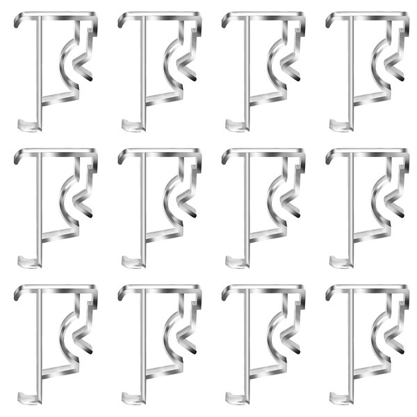 12 Pcs Valance Blind Clips Replacement Clear 2 Inch Blind Clips Plastic Hidden Clips Replacement Valance Clips for Blinds Valance Horizontal Blinds Parts
