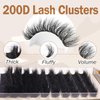 Fluffy Volume Eyelash Clusters DIY Lash Extension 10-18MIX D Curl Lash Clusters 200D Wispy Individual Lashes Extensions Clusters Eyelashes DIY Lash for Beginners by Focipeysa