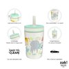 Zak Designs Kelso Toddler Cups For Travel or At Home, 12oz Vacuum Insulated Stainless Steel Sippy Cup With Leak-Proof Design is Perfect For Kids (Safari)