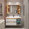 goldenwarm 10 Pack Matte Gold Finger Pulls Cabinet Edge Pulls 5in Brushed Brass Cabinet Handles - LS7027BB128 Finger Tab Pulls Kitchen Cabinet Edge Pulls 128mm Hole Centers