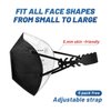 KN95 Face Masks Black Adults - 100 Pack KN95 Disposable Comfortable 5-Layer Safety Face Masks & 5 Adjustable KN95 Masks Extender Masks Large Size