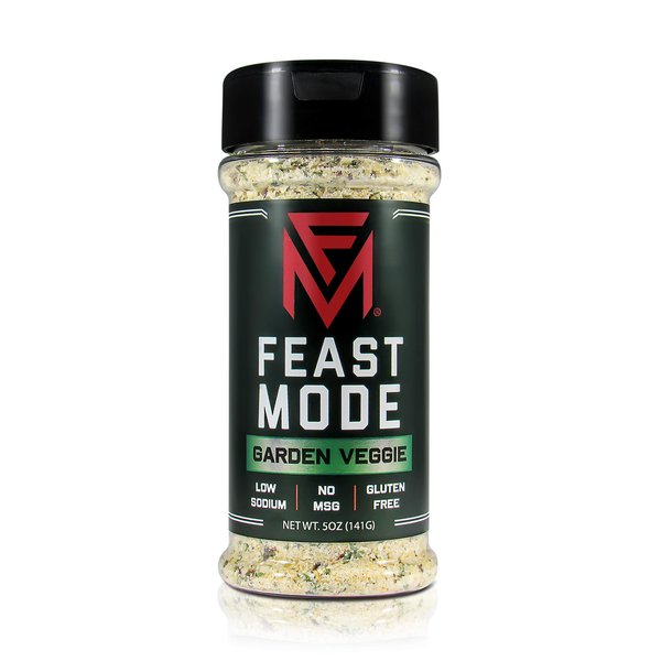 Garden Veggie - Feast Mode Flavors - Low Sodium, No MSG, Gluten Free, All Natural, Meal Prep Seasoning, Healthy, Omelette Flavoring, Breakfast Spices