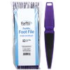 ForPro Professional Collection Pedicure Paddle Foot File, Disposable Foot Files for Heels, 120/180 Grit, Purple, 10” L, Pack of 12