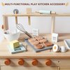 PairPear Wooden Toy Cookies and Baking Set,Kids 28 Pieces Play Food Toy Kitchen Playset,Pretend Play Kitchen Accessories Gift for Boys and Girls 3 Years and up.
