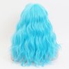 Retoleca Curly Wavy Bob Wig with Bangs Short Bob Wigs for Women Shoulder Length Glueless Synthetic Wigs(14inch,blue)…