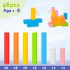 Hisine Magnetic Blocks, 48 PCS 1.22 inch Magnetic Building Blocks for Toddlers 3 4 5 6 7 8 Years Old Boys Girls Magnetic Cube Toys for Sensory STEM Education Preschool Gifts for Kids Ages 3-8
