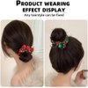 6Pcs Christmas Hair Scrunchies Santa Christmas Tree Elk Scrunchie Snowflake Plaid Hair Scrunchy ElasticHair Bands Soft Hair Ties Xmas Ponytail Holder Bands for Women Girls Christmas Hair Accessories